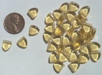 50 9mm Triangle Beads - Light Topaz